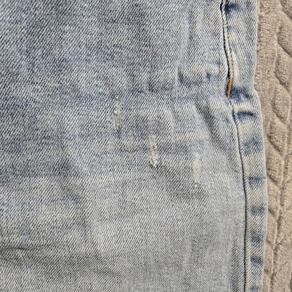 RSQ Flared High Rise Denim Jeans Size 25x31 Light‎ Wash Stressing Faded - Picture 8 of 12